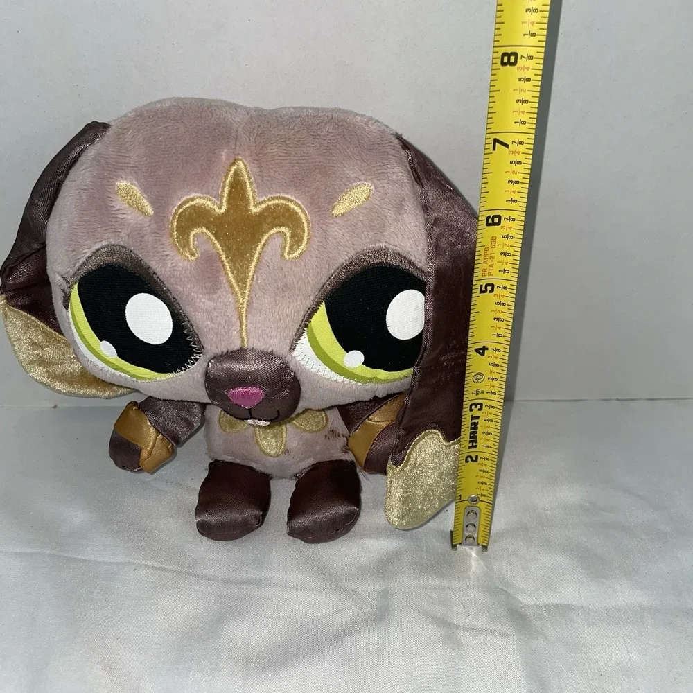 2008 Hasbro Plush Littlest Pet Shop LPS Sassiest Dog Stuffed Animal Toy Doll 8